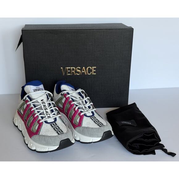 Versace Men\'s Trigreca Barocco Sneakers White 9 US (42 Euro) IT DSU8094 IT NIB main image 6